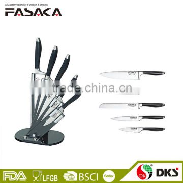 KF1303 6PCS New design with double forged handle Full tanged and inject directly by ABS Stainless Steel knife