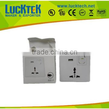 USB Universal Wall Socket with Switch