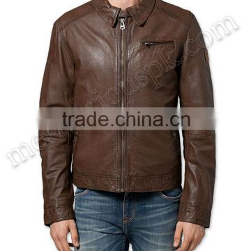 Men Plain Style Fashion Leather Jackets