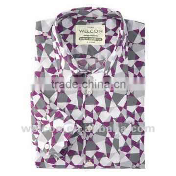 2012 New 100% cotton long sleeve stylish casual printed men's floral shirts