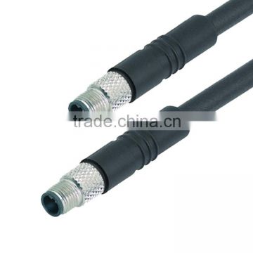 IP67 M5 4pin female to female straight circular connector pvc cable
