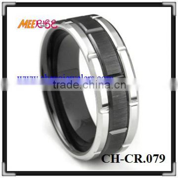 Comfort Fit Black Plated cobalt chrome rings