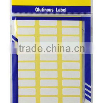 Blank self adhesive label set