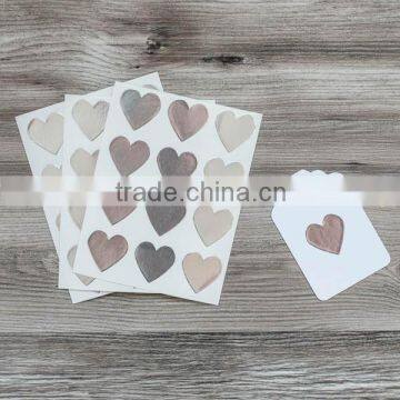NEW Silver Heart Stickers