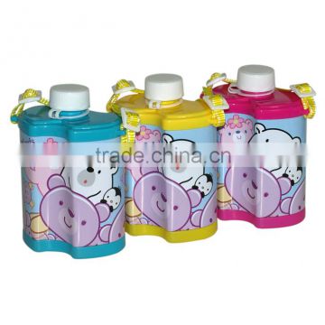 Heart water bottle with tin /unique bottle