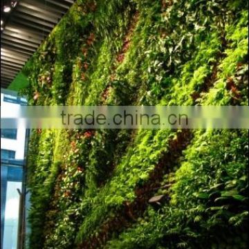 decorative home decor fake green wall Custom factory uv/water proof artificial grass wall