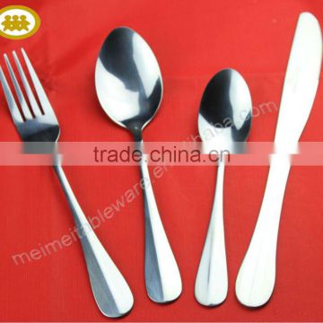 18/0 mirror polish and gold high-quality steel flatware for home and hotel