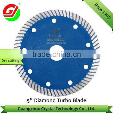 Hot selling 5" 125mm diamond turbo saw blade for stone/ diamond blade for granite/marble/diamond tool manufacturer