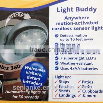 2014 hot!!!! 360 wireless proximity LED motion sensor light with CE