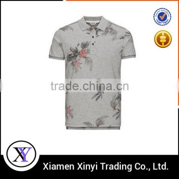 Fashion cheap printed 100% cotton polo shirt design