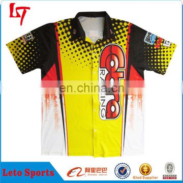 Custom printing free design youth polo t shirts with full button