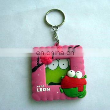 OEM High Quality rubber keychain Little Frog key ring