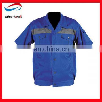 cotton short sleeve safety coat/blue short sleeve lab coats