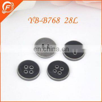 hand enamel black plastic buttons for apparel