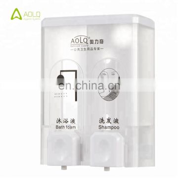 AOLQ Bathroom Accessories Hotel Double Soap Dispenser Liquid Foam Soap Dispenser
