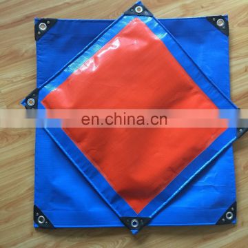 Birthday Design 260gsm Heavy Duty Blue / Orange PE Tarpaulin / Poly Tarp With Reinforced Corner and Rivet For Cover