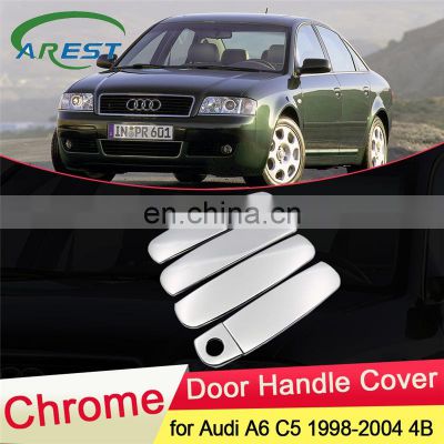 for Audi A6 C5 1998 1999 2000 2001 2002 2003 2004 4B Luxurious Chrome Door Handle Cover Catch Trim Set Car Styling Accessories