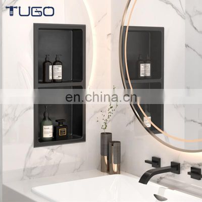 Customized Stainless Steel Single and Double Black Gold White Chromed Bathroom Niche shower