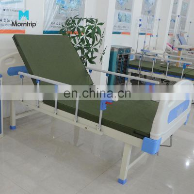 Folding Guardrails Single Crank Medical Equipment Hospital Nursing Bed for Disabled People