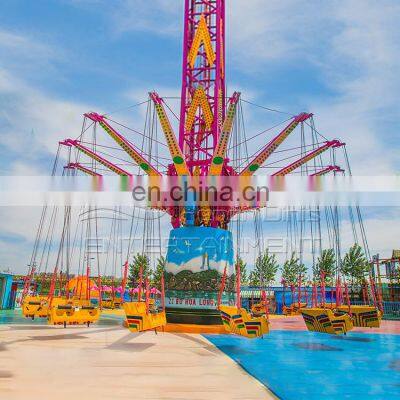 Amusement top fun mechanical game theme park flying tower fairground extreme ride for sale