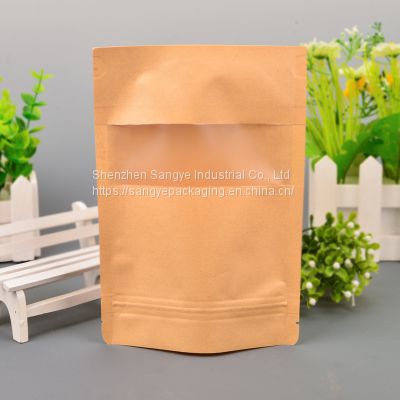 Customizable Offset Printing Recyclable Waterproof Craft Paper Bag For Food