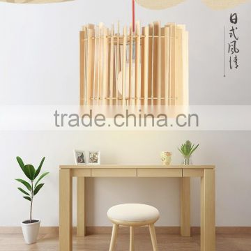Wooden LED pendant light JK-8005B-04 round wooden e27 lamp holders pendant lamp with Japanese-style light bulb for living room l