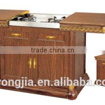 high quality luxury flambe trolley /wooden dining cart