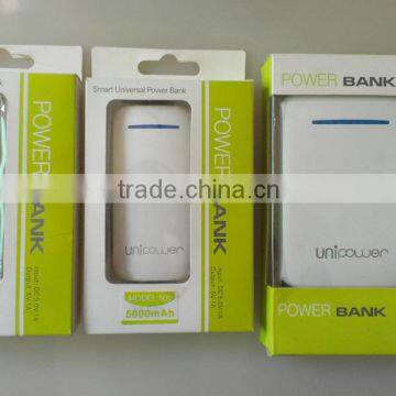 Mini portable smart mobile power bank 2600mAh hot sell for 2015