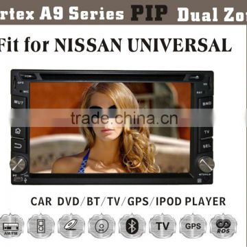 6.2inch HD 1080P BT TV GPS IPOD Fit for nissan universal multimedia car dvd player dvd + gps