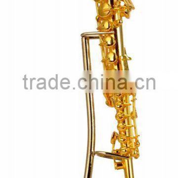 1/6 size gold plated music instrument shaped music art of flute