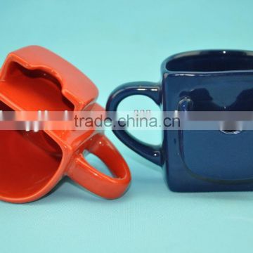 bright color biscuit pocket coffee mug for gift