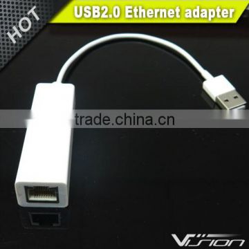2016 new arrival 100m usb to ethernet adapter in white
