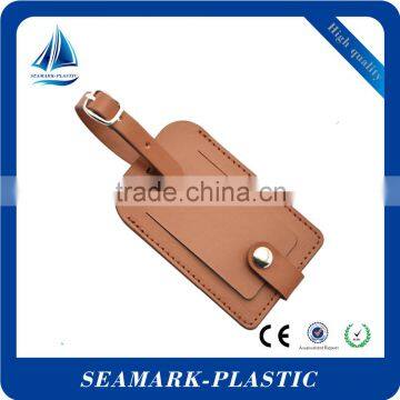 2016 cheap custom made pu luggage name tag faux leather for promotion