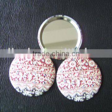 Promotion gifts flower cosmetic 58mm tin mirror