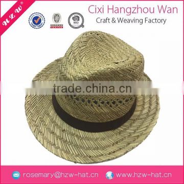 Newest design high quality knitted natural grass hat
