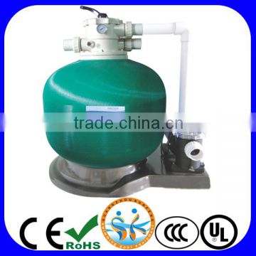 Integrated small swimming pool sand filter and pump