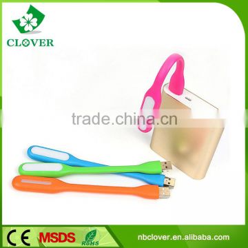 Rubber material 6 LED 220MA micro usb charged led light