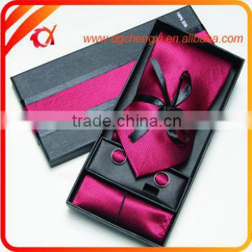 Custom red Silk /Polyester Ties set/christmas presents