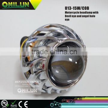 Top Quality COB U13 Led Light Motorcycle Led Projector Headlights 15W