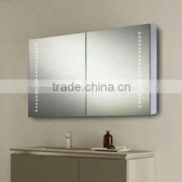 Eco-friendly led illuminated mirror cabinet with shaver socket for modern hotel bathroom