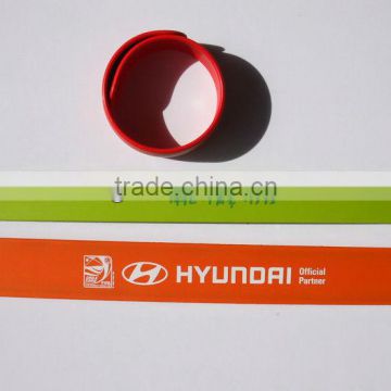 OEM Factory silicone slap wristband, silicone snap bracelets, custom silicone wristband