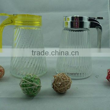 clear oil ,vinegar dispenser jar with plastic cap