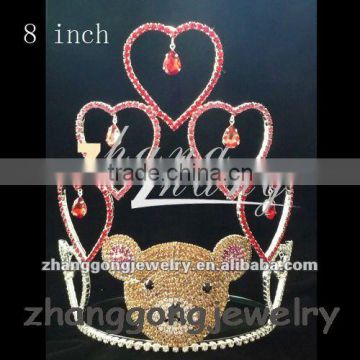 Wholesale beauty heart design diamond pageant crown