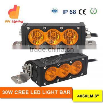 new design10-30v 30w amber led light bar, led warning light bar for auto jeep, trucks