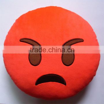 cute design certification stuffed toys custom plush cushion emoji pillows