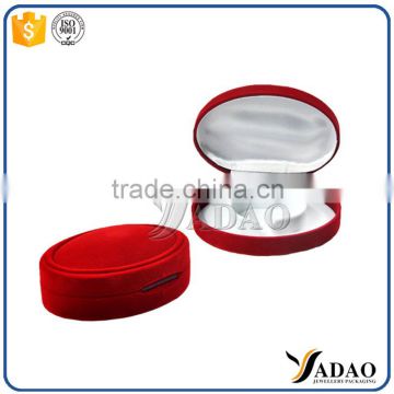 OEM universal wholesale red flocking round recycled packaging boxes