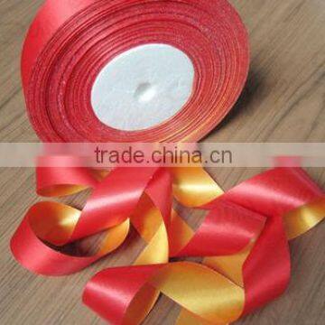 Hot sale customized double faced two color satin ribbon