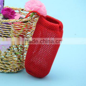 best selling round red mesh pouch with drawstring