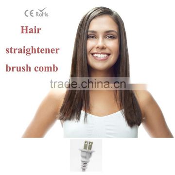 2016 Hot selling electric stylingbrush hair brush ceramic flat iron straightener