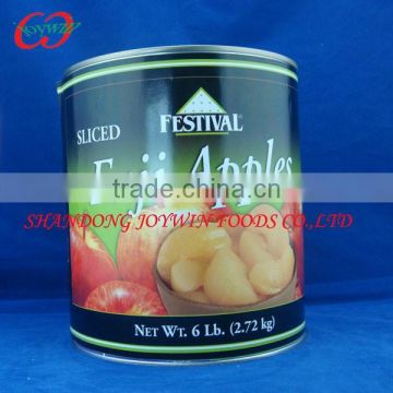 Wholesale Cheap price A10 solid pack apple , canned apples sliced in syrup